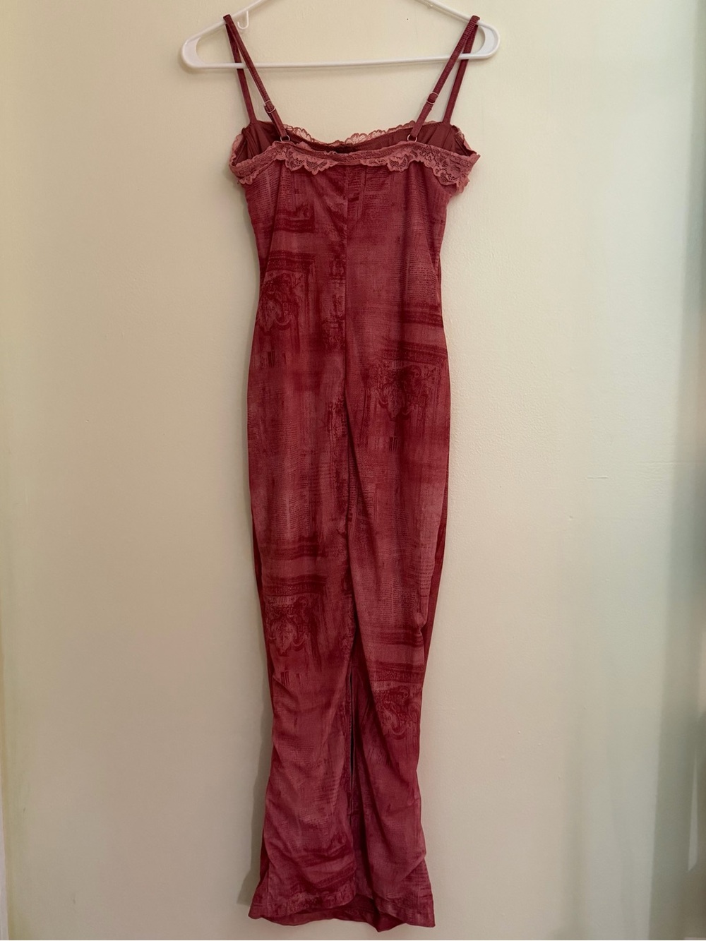 CHYRII Red Lace Trim Body con Dress - NWT - Picture 6 of 8